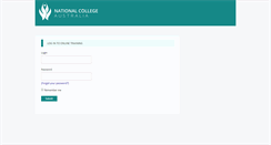 Desktop Screenshot of elearning.nationalcollege.net.au