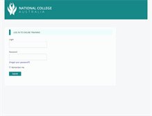 Tablet Screenshot of elearning.nationalcollege.net.au
